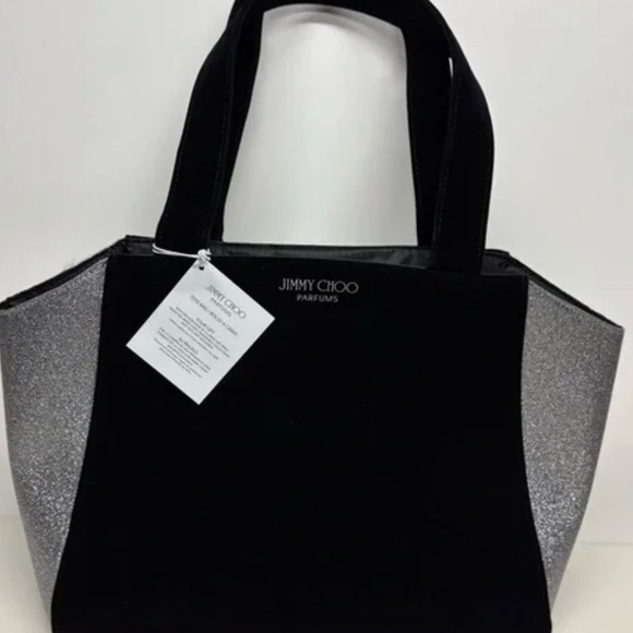 NIB Jimmy Choo Black Velvet large Tote 🌺🌸🌻🍃 - Picture 2 of 3